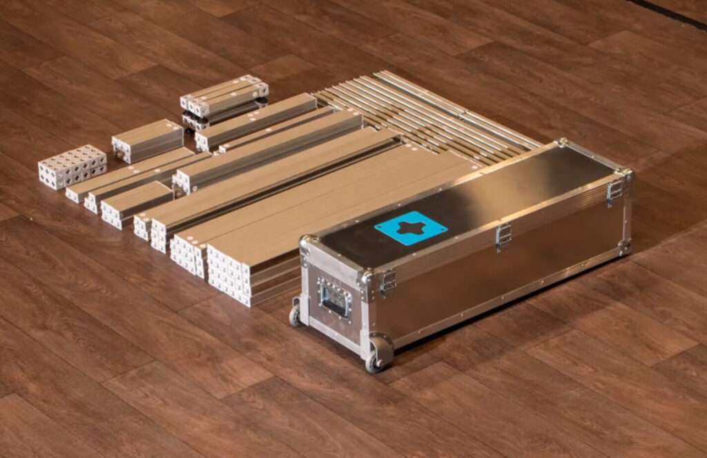 T3 profiles next to a T3 flight case for transport.