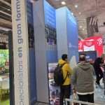 Sustainable T3 exhibition booth with SEG fabric graphics