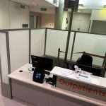 Healthcare reception screening installed without major construction work
