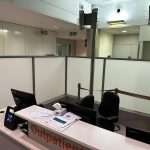 T3 modular reception screens providing privacy in a healthcare setting